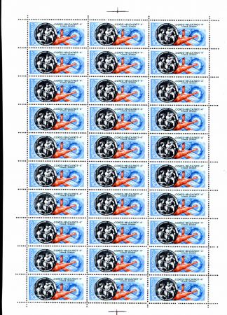 СССР 1975г. СОЛ# 4504 / СОЮЗ-18 MNH OG VF лист 3*10 / КОСМОС