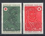 Франция 1972 г. • Mi# 1815-6(Sc# B461-2) • Знаменитые французы • полн. серия • MNH OG VF