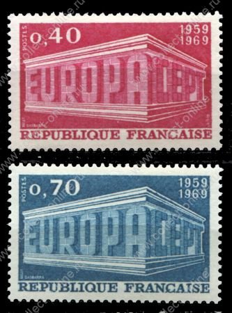 Франция 1969 г. • Mi# 1665-6(Sc# 1245-6) • Выпуск "Европа" • полн. серия • MNH OG VF