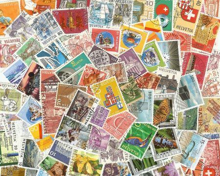 Швейцария • XX век • набор 56 разных старых марок • Used F-VF