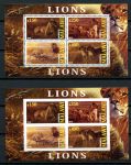 Малави 2010 г. • Mi# • Дикие животные, львы • 2 блока (зуб. и б.з.) • MNH OG VF