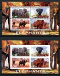 Малави 2010 г. • Mi# • Дикие животные, слоны • 2 блока (зуб. и б.з.) • MNH OG VF