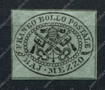 Римские государства 1852 г. • Mi# 1a • ½ b. • MNG VF ( кат. - €420* )