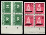 ГДР 1956 г. • Mi# 536-537 • 10 и 20 pf. • Осенняя ярмарка, Лейпциг • полн. серия • кв. блоки • MNH OG XF+ ( кат. - €4+ )