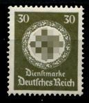 Германия 3-й рейх 1934 г. • Mi# D141 • 30 pf. • для оплаты госпочты • служебные • в.з. свастика • MNH OG VF