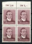 ГДР 1956 г. • Mi# 535 • 20 pf. • Якуб Барт-Чишинский • кв. блок • MNH OG XF