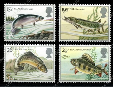 Великобритания 1983 г. • Gb# 1207-1210 • промысловые рыбы • полн. серия • MNH OG VF