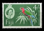 Фиджи 1967 г. • Gb# 359 • 4 sh. • Елизавета II • осн. выпуск • попугай • MNH OG XF ( кат. - £6 )