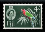 Фиджи 1962-1967 гг. • Gb# 322 • 4 sh. • Елизавета II • осн. выпуск • попугай • MNH OG XF ( кат. - £8 )