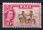 Фиджи 1962-1967 гг. • Gb# 316 • 10 d. • Елизавета II • осн. выпуск • ритуальные танцы • MNH OG VF