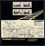 Канада 1983 г. • Sc# 999-1002 • старинные паровозы и локомотивы • 1-й выпуск • полн. серия в буклете • MNH OG VF ( кат.- $ 10 )