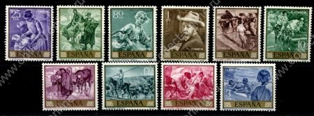 Испания 1964 г. • Mi# 1445-1454 • испанская живопись • Хоакин Соролья-и-Бастида • полн. серия • MNH OG VF