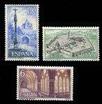Испания 1967 г. • Mi# 1728-1730 • Монастыри и аббатства • полн. серия • MNH OG VF