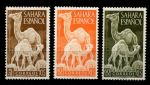 Испанская Сахара 1951 г. • Mi# 122-124 • фауна, верблюды • полн. серия • MNH OG VF