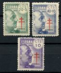 Испания 1940 г. • Mi# 884-885,C27 • Франко • на борьбу с туберкулезом • полн. серия • MNH OG VF