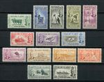 Фолклендские о-ва 1952 г. • Gb# 172-85 • ½ d. - £1 • Георг VI • 2-й основной выпуск • полн. серия • MH OG VF ( кат.- £180- )