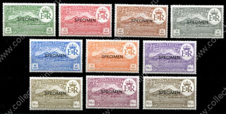 Монтсеррат 1982 г. • Sc# 483A-483J • 40 c. - $2.50 • 350-летие первого поселения • Specimen(образец) • полн. серия • MNH OG XF