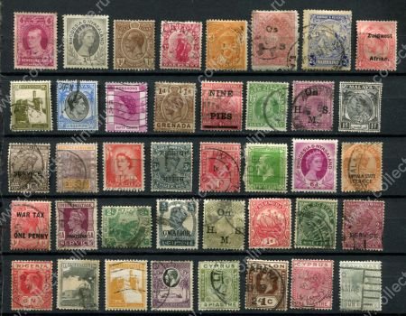 Британские колонии • 40 разных старинных марок • Used F-VF