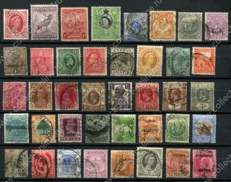 Британские колонии • 40 разных старинных марок • Used F-VF