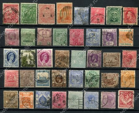 Британские колонии • 40 разных старинных марок • Used F-VF