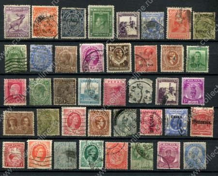 Британские колонии • 40 разных старинных марок • Used F-VF 