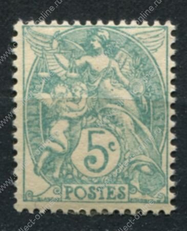 Франция 1900-1929 гг. • Mi# 90 • 5 c. • "Свобода, Равенство, Братство" • стандарт • MLH OG VF