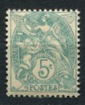 Франция 1900-1929 гг. • Mi# 90 • 5 c. • "Свобода, Равенство, Братство" • стандарт • MLH OG VF