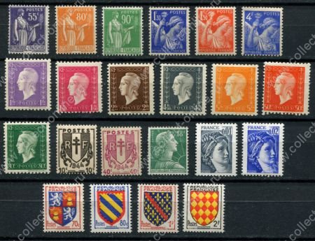 Франция 1924-1966 гг. • лот 22 старинные марки (стандарт) • MNH/MH OG F-VF 