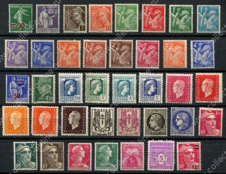 Франция 1924-1952 гг. • лот 39 старинных марок (стандарт) • MNH OG F-VF