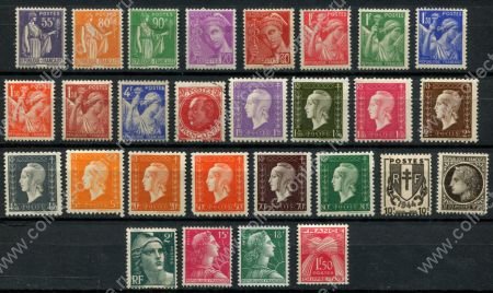 Франция 1924-1952 гг. • лот 28 старинных марок (стандарт) • MH OG F-VF