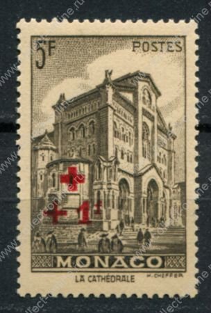 Монако 1940 г. • Mi# 217 • Красный крест • осн. выпуск(архитектура и виды) • Собор • MH OG VF ( кат. - €25 )