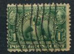 США 1907 г. • Sc# 328 • 1 c. • 300-летие основания поселения Джеймстаун • Джон Смит • Used F-VF ( кат. - $5 )