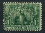 США 1907 г. • Sc# 328 • 1 c. • 300-летие основания поселения Джеймстаун • Джон Смит • Used F-VF ( кат. - $5 )