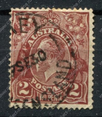 Австралия 1924-1925 гг. • Gb# 78 • 2 d. • Георг V • стандарт • Used VF  ( кат. - £8 )