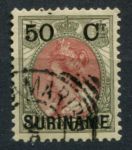 Суринам 1900 г. • Sc# 36 • 50 на 50 c. • надпечатка • Used VF ( кат. - $10 )