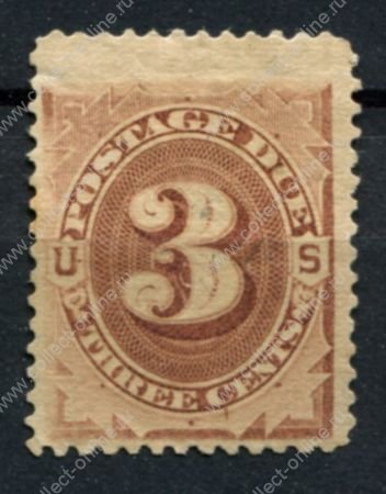 США 1879 г. • Sc# J3 • 3 c. • служебный выпуск • Used VF ( кат.- $ 6 )