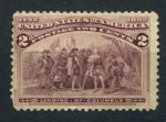 США 1893 г. • SC# 231 • 2 c. • Колумбова выставка • Высадка на остров • MNG F-VF ( кат. - $15- )