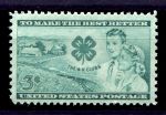 США 1952г. SC# 1005 / 3c. / КЛУБ 4-H / MNH OG VF