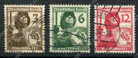 Германия 3-й рейх 1937 г. • Mi# 643-645 • 3 - 12 pf. • Служба ПВО • полн. серия • Used VF