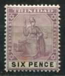 Тринидад 1896-1906 гг. • Gb# 120 • 6 d. • "Британия" • стандарт • MH OG VF ( кат. - £7.5 )