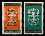 Йемен 1963 г. • SC# 189-90 • 4 и 6 b. • Программа борьбы с малярией (2-й выпуск) • надпечатки • полн. серия • MNH OG VF ( кат.- $ 8 )