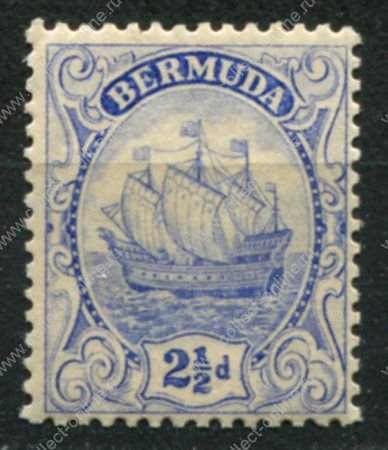 Бермуды 1922-1934 гг. • Gb# 82b • 2½ d. • парусник (тип II) • стандарт • MH OG VF ( кат.- £ 3 )