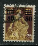 Швейцария 1915 г. • SC# 189 • 80 на 70 c. • надп. нов. номинала • стандарт • Used VF ( кат.- $35 ) (1)