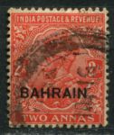 Бахрейн 1933-1937 гг. • Gb# 6 • 2 a. • Георг V • надп. на м. Индии • стандарт • Used VF ( кат.- £ 25 )