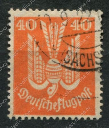 Германия 1922 г. • Mi# 211 • 40 pf. • лесной голубь • авиапочта • Used VF ( кат.- €32 )