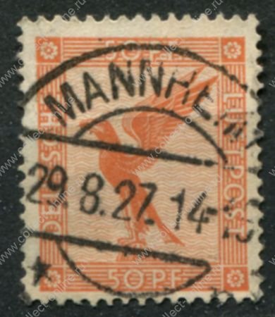 Германия 1926 г. • Mi# 381 • 50 pf. • орел • авиапочта • Used XF ( кат.- €7 )