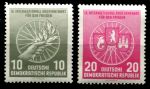 ГДР 1956 г. • Mi# 521-2 • 10 и 20 pf. • Международная велогонка мира • полн. серия • MNH OG VF