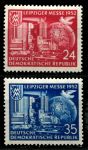 ГДР 1952 г. • Mi# 315-316 • 24 и 35 pf. • Выставка-ярмарка в Лейпциге • полн. серия • MH OG VF