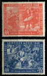 Германия • Советская зона оккупации 1949 г. • Mi# 230-1 • Выставка-ярмарка в Лейпциге • полн. серия • MNH OG XF
