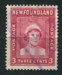 Ньюфаундленд 1938 г. • Gb# 269 • 3 c. • Королевская семья • королева мать • Used VF ( кат.- £ 1,25 )